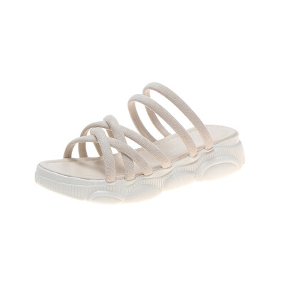 

Internet celebrity sandals fairy wind 2019 new super hot shoes two women sandals thick soles bear soles slippers two womens