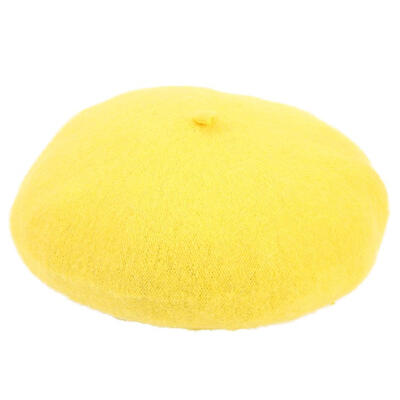 

Solid Color Beret Cap Painter Style Winter Warm Bonnet Hat Women Beanie Cap