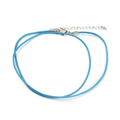 

Leather Cord Necklace Making with Alloy Lobster Claw Clasps DeepSkyBlue 1988"505cm