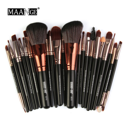 

Gobestart Wooden Makeup Brush Set tools Make-up Toiletry Kit Make Up Brush Set 22Pcs