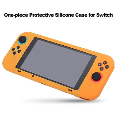 

BUBM Soft Anti-slip Silicone Case for Switch Protective Cover for SWITCH Video Game Console One-piece Orange