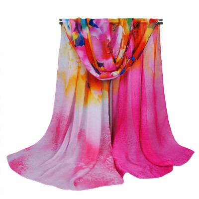 

Fashion Women Chiffon Scarf Floral Print Long Shawl Wrap Pashmina