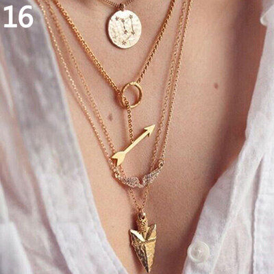 

Women Lady Fashion Multilayer Choker Pendant Necklace Xmas Gift Boho Jewelry