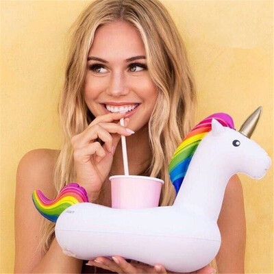 

Hot Mini Inflatable Cup Holder Pool Drink Rack Swim Ring Party Drink Carrier Baby Swimming Pool Toys