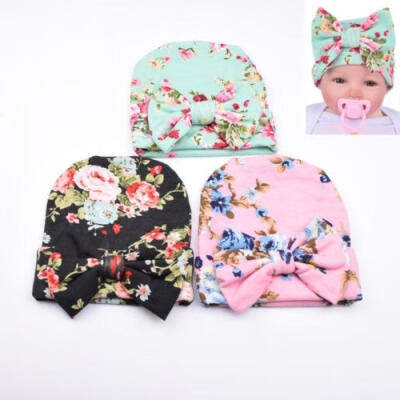 

NEW Newborn Baby Infant Girl Toddler Comfy Bowknot Hospital Caps Warm Beanie Hat