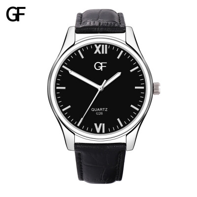 

Gobestart Fashion High-End Mens Quartz Letter Leather Watch Pointer Light Series Men