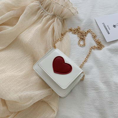 

2019 new casual temperament shoulder bag fashion little fairy love messenger bag simple wild hit color chain bag