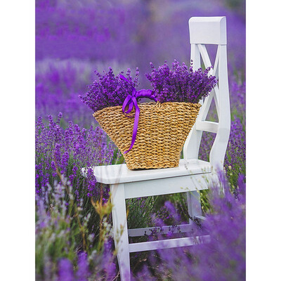 

Diamond Embroidery Flower Lavender Cross Stitch Diamond Mosaic Painting Flowers Full Square Rhinestones Home Decoration
