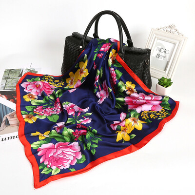 

Autumn&winter Korean version of the silk satin thin scarf scarf air conditioning shawl beach towel seaside sunscreen silk scarf women wholesale