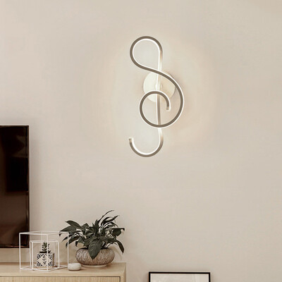 

Gobestart Modern LED 22W Wall Light Music Note Walkway Bedside Wall Lamp Fixture US