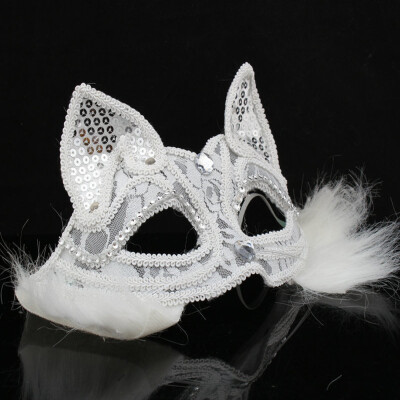 

Tailored Masquerade Mask Womens Sexy Black Glitter Fancy Cat Lace Eye Mask