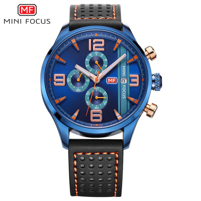 

MINI FOCUS Fox mens watch quartz watch sports multi-functional design three-eye calendar MF0016G