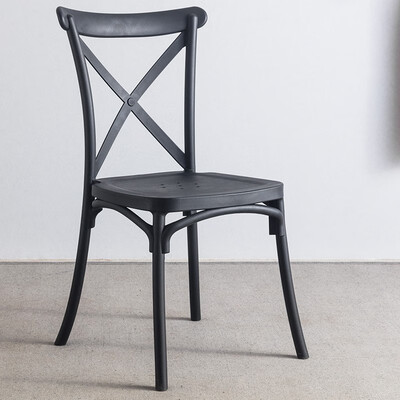 

QUWEIXIONG Full plastic X back chair 4 handles Home Fashion simple 11831