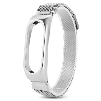 

12mm Magnetic Buckle Stainless Steel Net Strap for Xiaomi Mi Band 2 Smart Wristband