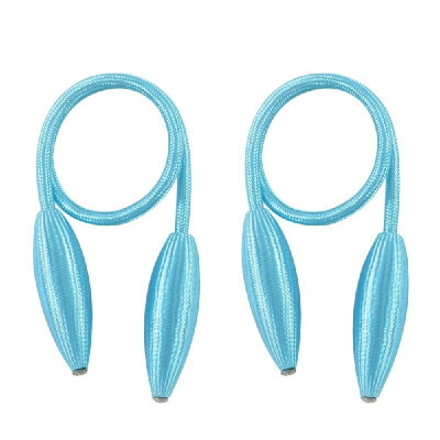 

1Pair Magnetic Curtain Tiebacks Holdbacks Curtains Rope Strap Clip for Home Office Decorative