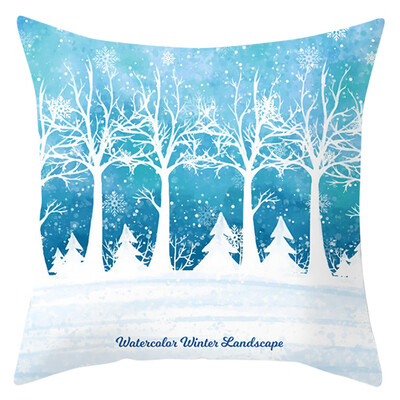 

Tailored Christmas Series Home Decor Polyester Peach Skin Pillow Case 18x18in