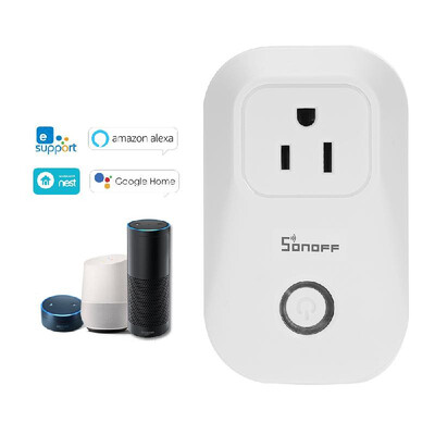

SONOFF S20 EU Type E ITEAD Wifi Wireless Remote Control Socket Charging Adapter Smart Home Power Socket Via Phone App Smart Timer