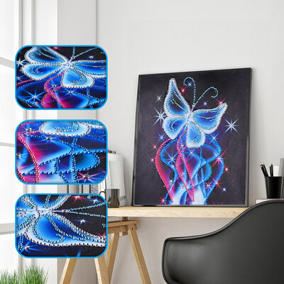 

Gobestart Special Shaped Diamond Painting DIY 5D Partial Drill Cross Stitch Kits Crystal R