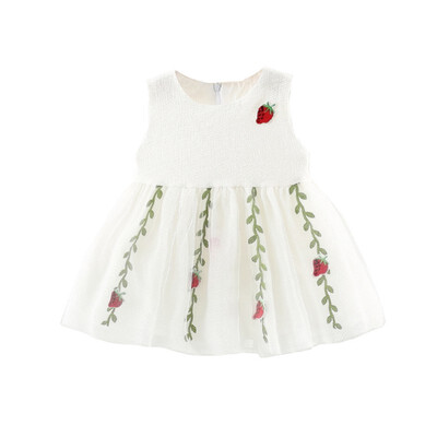 

Summer Girl Dress Baby Clothing 1st birthday Princess Dress Strawberry Cute Kids Dress For Girlsborn Baby Girl Clothes