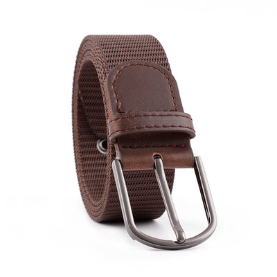 

Hot selling Men&Women belt retro trend solid color Nylon Alloy Pin buckle belt outdoor casual cowboy pants Men belt