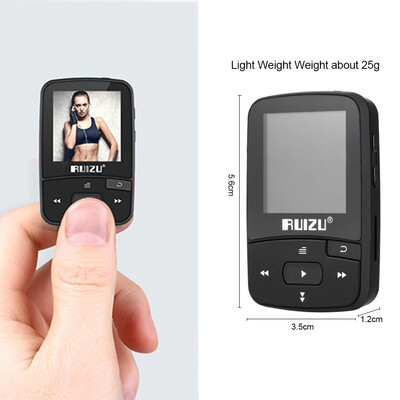 

RUIZU X50 8GB 15in MP3 MP4 Player HiFi Lossless Sound Quality Bluetooth Pedometer TF Card FM Radio Recording E-book Time Calendar