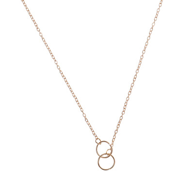 

Min1pc Gold&Silver Infinity Double Circles Necklace for Girls Circles Pendant Necklace Freeshipping