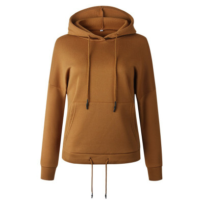 

Fashion Long Sleeve Loose Tether Women Hoodies Sweatshirts Casual Pocket Hooded Pullover Tops