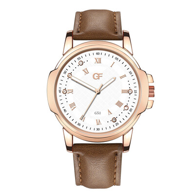 

Gobestart Hot Man Leather Watch Whatever Late Anyway Letter Watches New Pointer glow