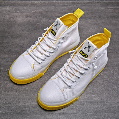 

High-top canvas shoes male Korean version of the wild casual shoes mens shoes summer breathable 2019 new mens shoes tide shoes