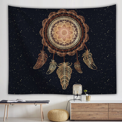 

Gobestart Tapestry Wall Hanging Black White Mandala Indian Dream Catcher Decor Cotton Boho