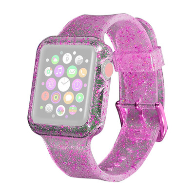 

〖Follure〗Bling Soft Silicone Replacement Sport Band Cover For Apple For iwatch 4 44mm