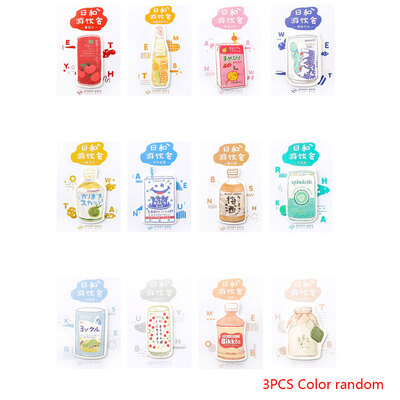 

3 Set Japanese Style Drinks Decoration Sticker DIY Scrapbooking Label Diary Album Sticky Note Random Pattern