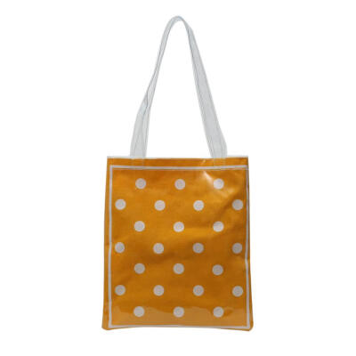 

Girls Dot Print Shoulder Handbags Women PVC Shopping Totes Top-handle Bags