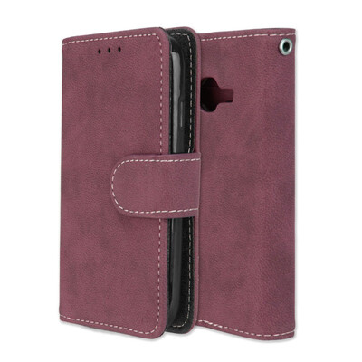 

MOONCASE Samsung Galaxy J1 mini prime vintage matte 3 card holster - rose red