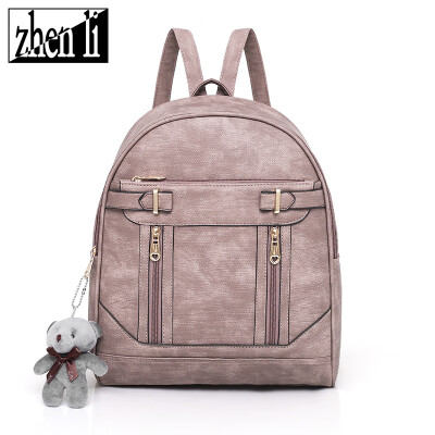 

New womens backpack personality fashion college style PU ladies small bag backpack female