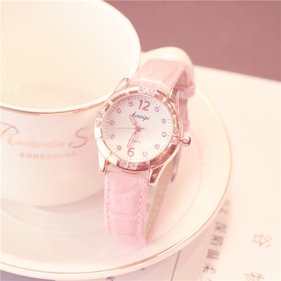 

Watch girl Korean version junior high school students Korean version simple lovely small fresh 100-band belt waterproof college st