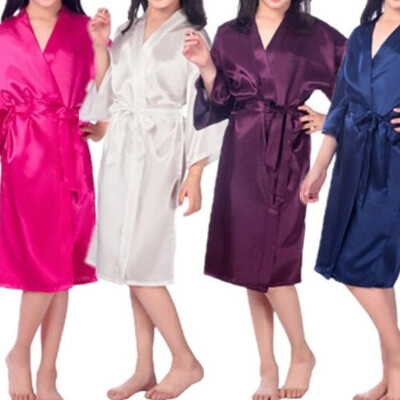 

Children Kimono Dressing Gown Bath Robe Homewear Sleepwear Pajamas Kids Girl Boy