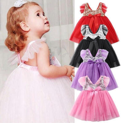 

Infant Toddler Baby Girl Princess Party Birthday Dress Clothes Tutu Tulle Dresses