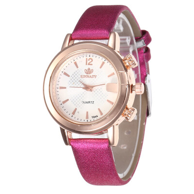 

Fashion bright leather strap ladies watch student simple watch