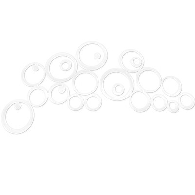 

Fashionable Personality 3D Crystal Circle Mirror Wall Stickers Decor DIY Gift