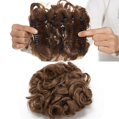 

Scrunchy Updo Combs Clip in Bun Claw Jaw on Donut Hairpiece Drawstring Wrap Around Straight Messy Wavy Chignons
