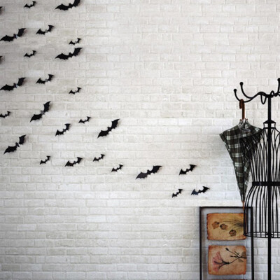 

〖Follure〗5 Set Black 3D DIY PVC Bat Wall Sticker Decal Home Halloween Decoration