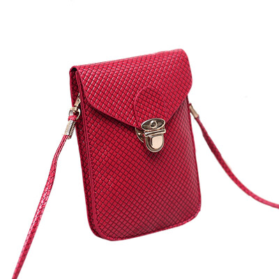 

Fashion Preppy Style Women Mini Bag Cell Phone Bag PU Leather Plaid Purse Messenger Bag Shoulder Bag Women purses