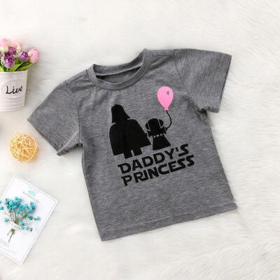 

New Style Cute Newborn Baby Girls T-shirt Short Sleeve Graphic Tee Toddler Clothes Top