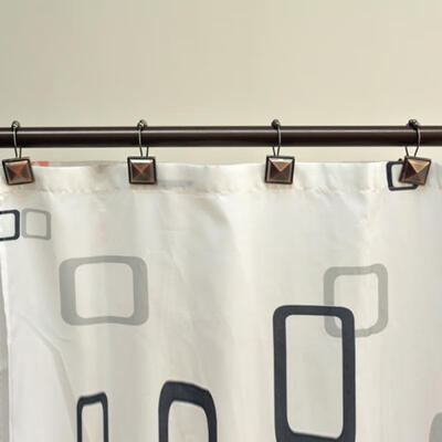 

Greensen 12 Pcs Metal Iron Curtain Hook Decorative Hanger for Bathroom Bath Shower Curtain