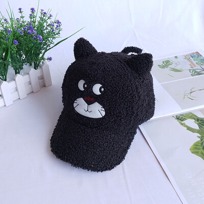 

Childrens hat mens tide2019 new girls cashmere thickened ducks cap Korean babys baseball cap autumn&winte