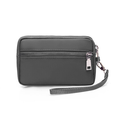 

Womens double mini hand bag mobile phone bag key bag casual lightweight waterproof cloth bag
