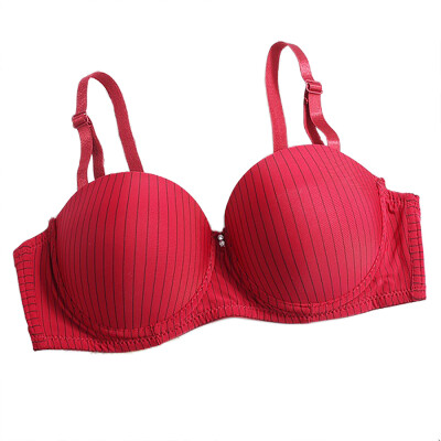 

Women Bras Push Up Lingerie Bras Striped Bralette Adjusted-straps Sweet Bra Girl Underwear