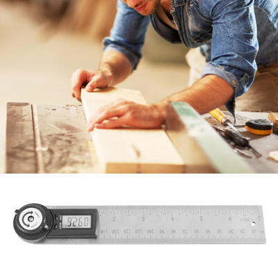 

Greensen 200mm Rotatable Stainless Steel Digital Display Electronic Ruler Scale Angle Calipers 0-360°