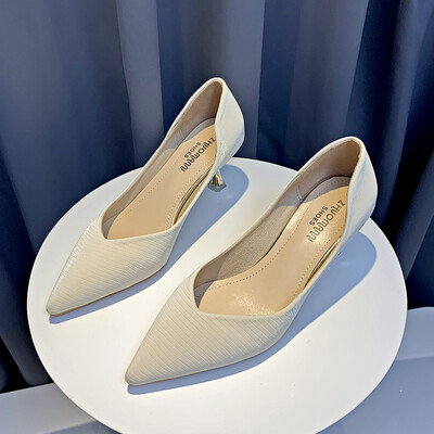 

Internet celebrity pointed one-shoe woman Xia Han version 100 shallow thin-heeled cat&French girl high heels woman